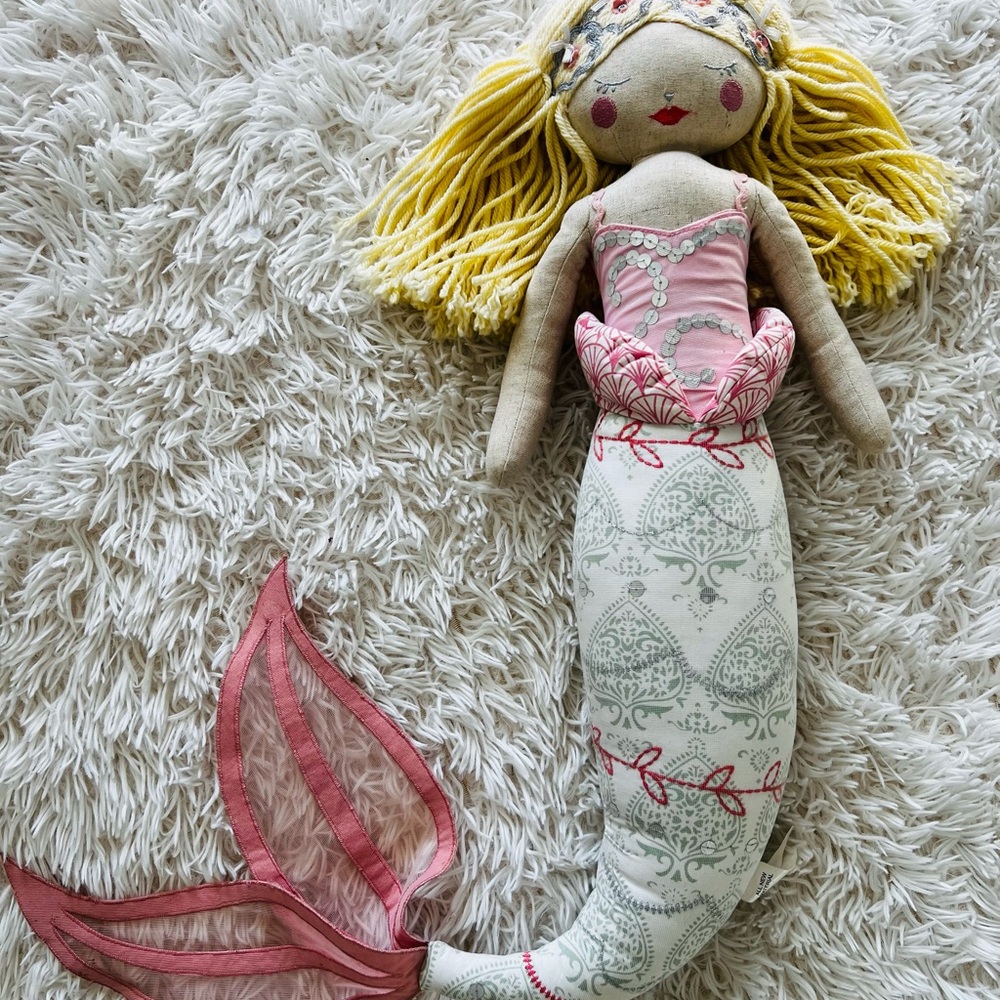 Pottery Barn Kids Pink Mermaid Doll